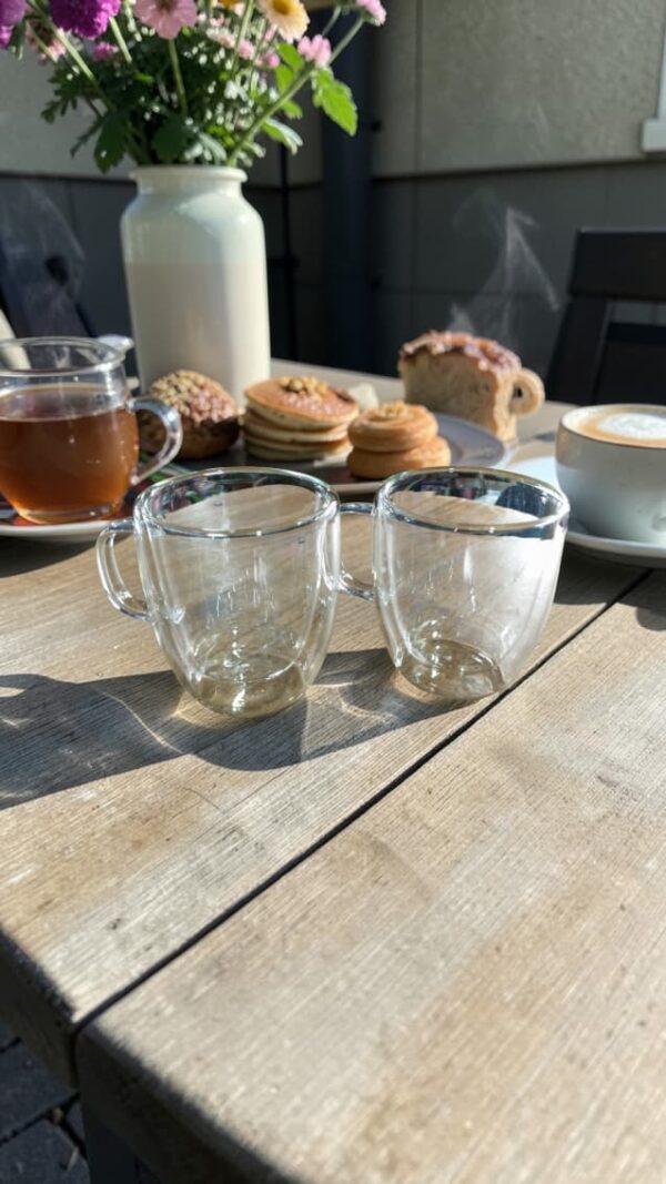 SET X2 JARROS MUG VIDRIO DOBLE